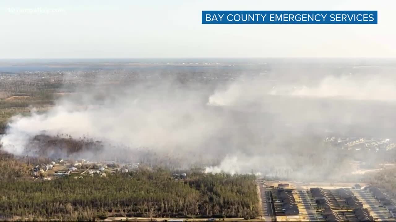 Two major wildfires spread through Florida Panhandle