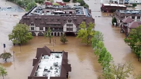 Drone footage of Asheville flooding: Biltmore Village damage seen in Helene aftermath