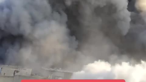 The moment when Israeli bomb struck the Safad School in Gaza City
