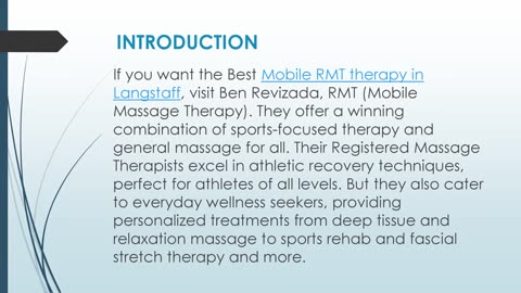 Best Mobile RMT therapy in Langstaff