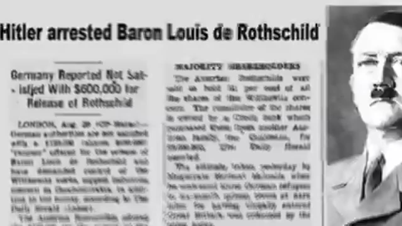 When Hitler arrested a Rothschild banker, held him ransom for $21 million and made him scrub floors..