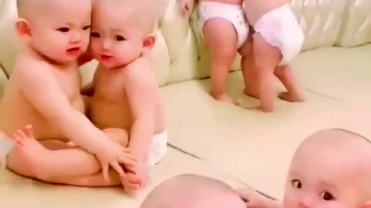 Cute twins baby