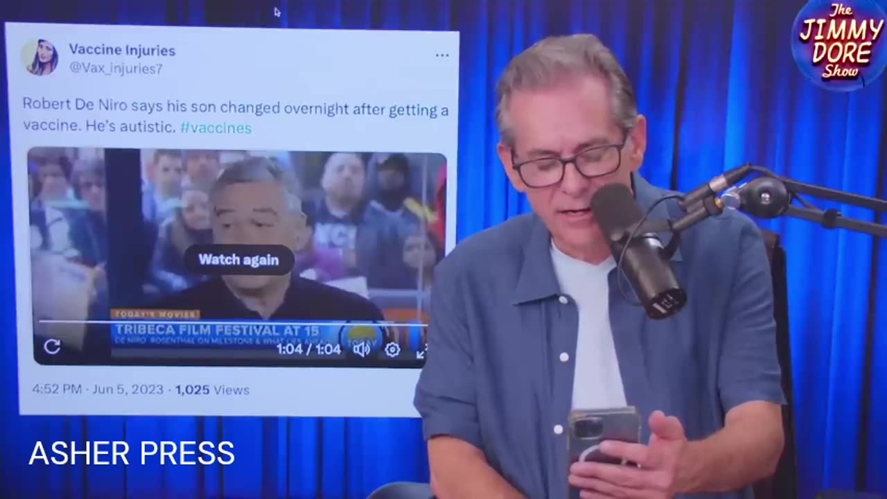 In 2016 actor Robert DeNiro Questioned Causation Between Vaccines and Autism - Jimmy Dore Reviews