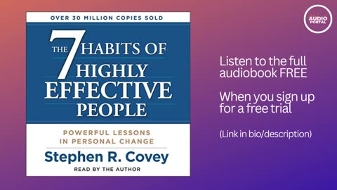 The 7 Habits of Highly Effective People Audiobook Summary Stephen R Covey