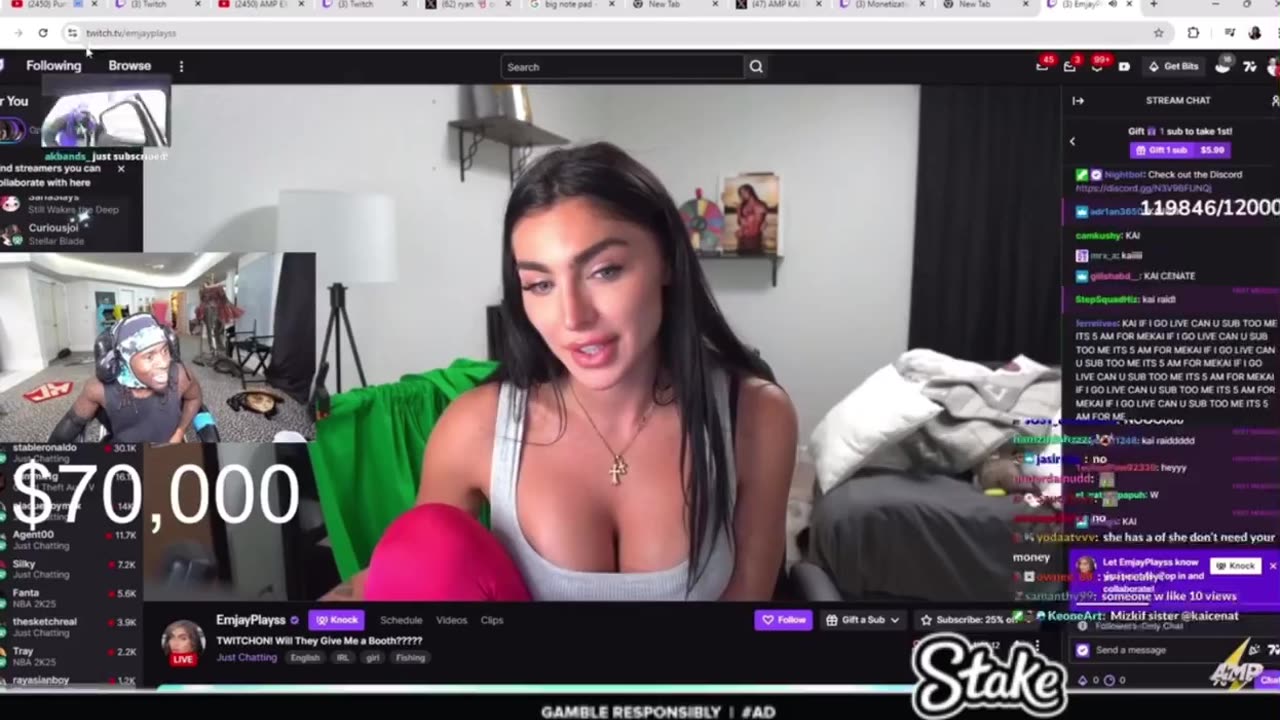 Kai Cenat was ready to risk it all for MizKif sister 'EmjayPlayss'