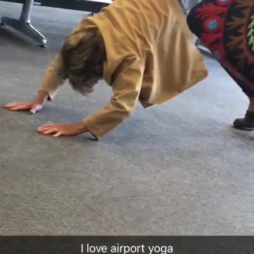 I love airport yoga