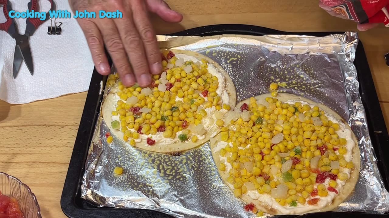 Cooking With John Dash Ep 29 Version 2 Mexican Street Corn Flatbread,🌽😅