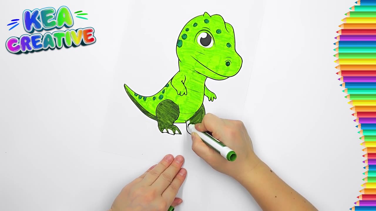 Dinosaur - How To Color a Dinosaur-Color Pages For Childrens. Enjoy!🦖🦕 - FREE images HD Download👇