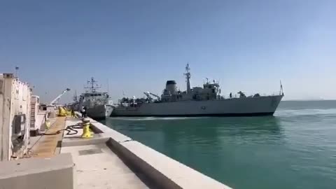 Two Royal Navy warships collide off coast of Bahrain.