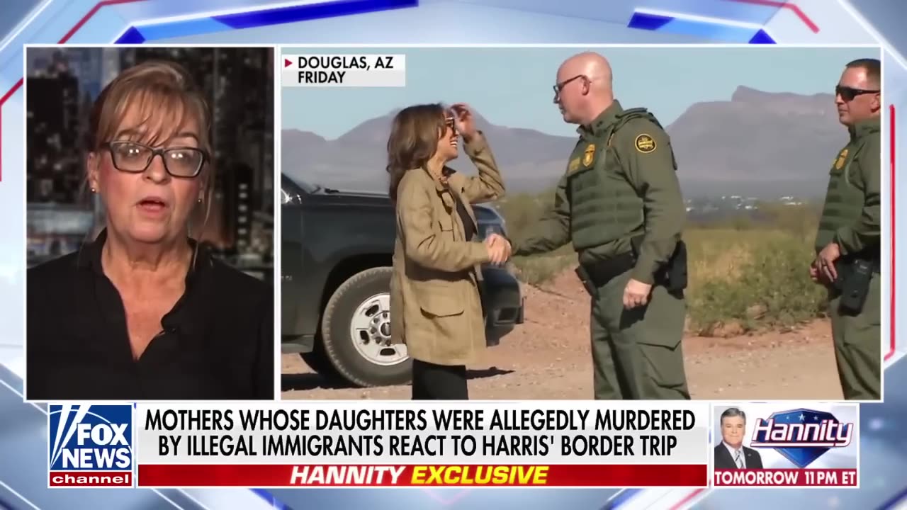 ‘HOLLOW’ Mother of young girl allegedly killed by migrants reacts to Harris’ border visit