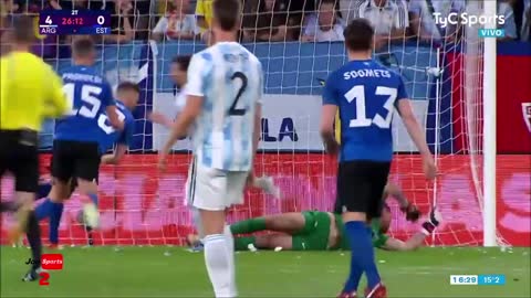 Argentina 5 - 0 Estonia | 5 Goles de Messi | Amistoso 2022