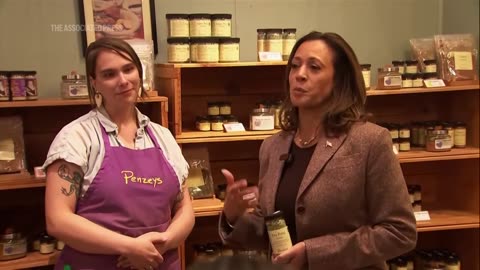 Harris at Pittsburgh spice shop says honored for Cheney's backing, people exhausted over division