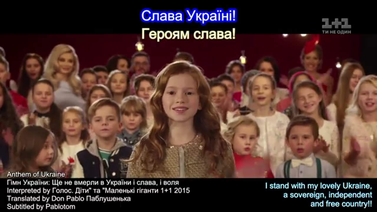 UKRAINE NATIONAL ANTHEM SUBSTITUTED IN ENGLISH