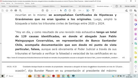 Diario Financiero - Fraude en Remates de Banco Santander