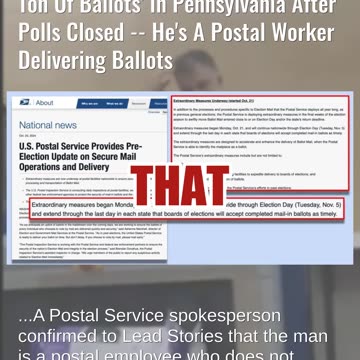 Fact Check: Photo Does NOT Show Suspicious Guy Who Dropped Off A Ton Of Ballots In Pa. -- Mailman