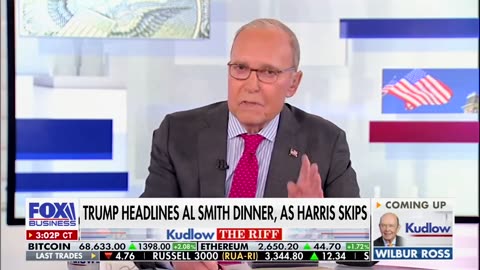 Larry Kudlow reacts to the Al Smith Dinner