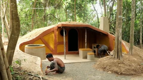 25 Days Building The Most Amazing Underground Home | wild home