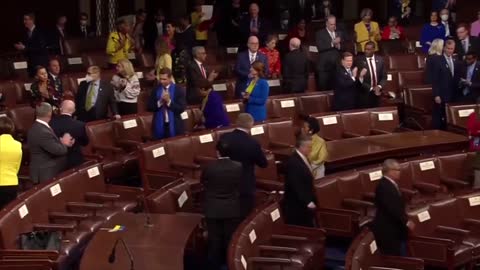 Members of Congress wear Ukrainian flag colors for State of the Union address