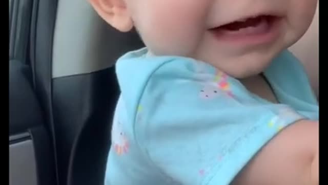 Dancing baby gets mad when mom stops the music