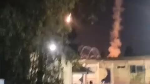 The moment an iron dome rocket fell on settlers' homes in Rishon LeZion.