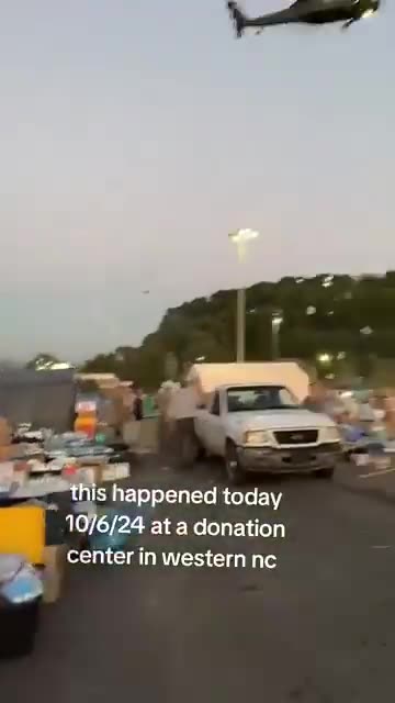 FEMA helicopter flies low to disrupt donation center in North Carolina