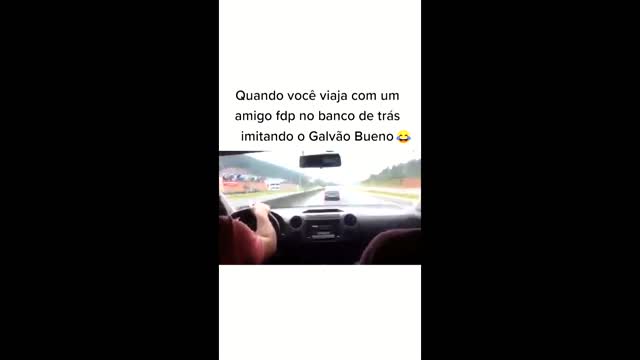 QUANDO VC VIAJA COM GALVÃO BUENO NO BANCO DE TRAS!