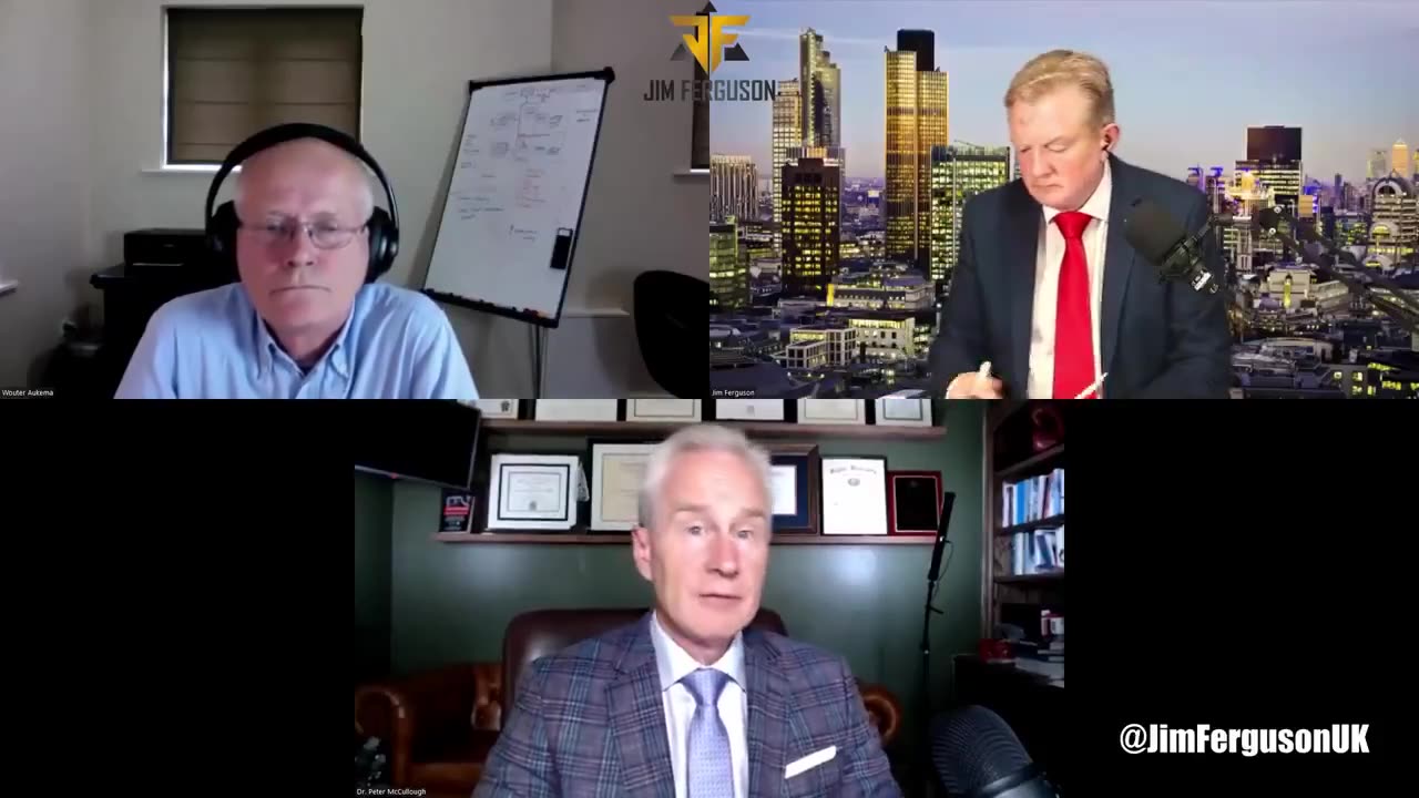 Jim Ferguson interviews Peter McCullough MD and Dutch data analyst Wouter Aukema.