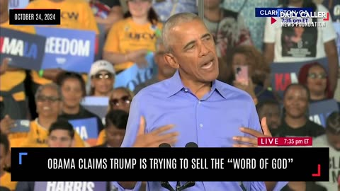 Obama Claims Trump is Trying to Sell the "Word of God"