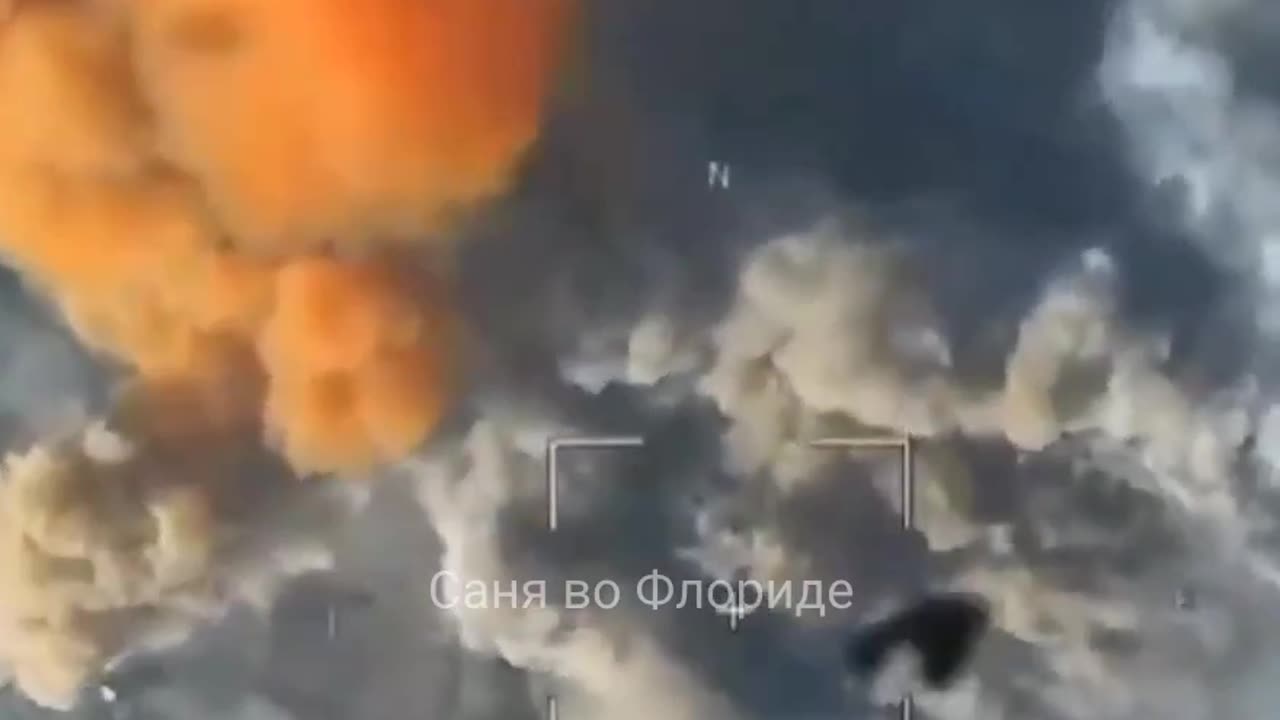 The video shows a FAB-3000 on a Russian village from the Russian Air Force.