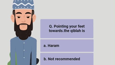 Q. Pointing your feet towards.the qiblah is | #hadith #muslim #islam |