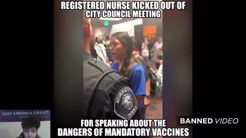 Nurse gets thrown out for telling the TRUTH about MANDATORY VACCINES!!