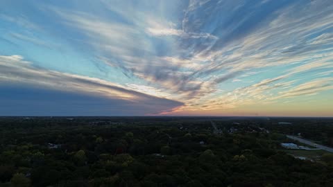 Sunset hyperlapse watching clouds