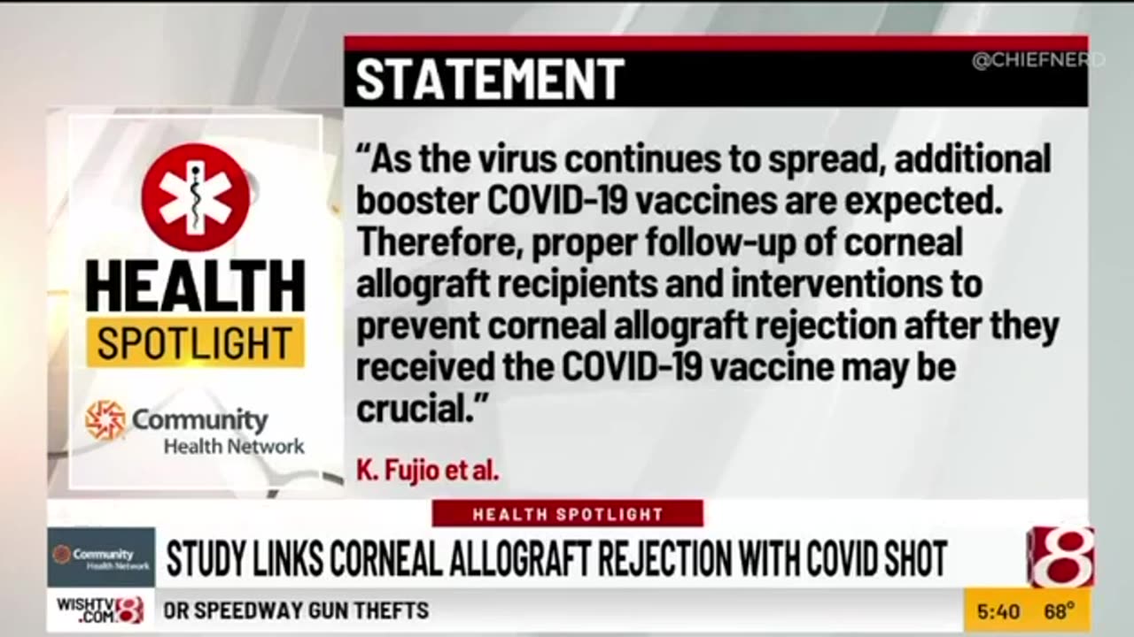 Organ recipients are rejecting cornea transplants after COVID ‘vaccines’.