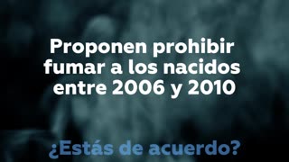 Proponen prohibir fumar a las personas de entre 14 y 18 años