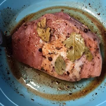 Marinating ham before baking