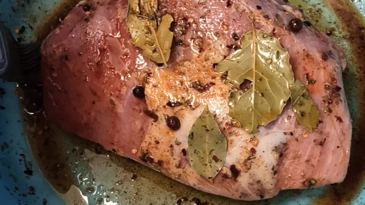 Marinating ham before baking