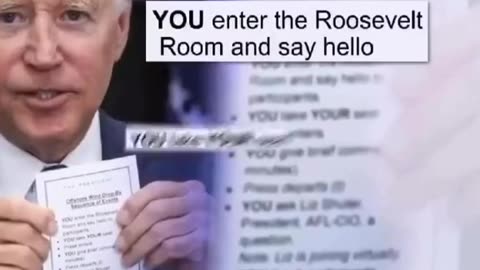 Biden's cheat sheet