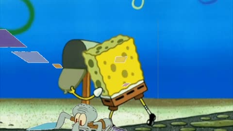 Squidward Is Playing With Tiles While SpongeBob Checks The Mailbox 📬