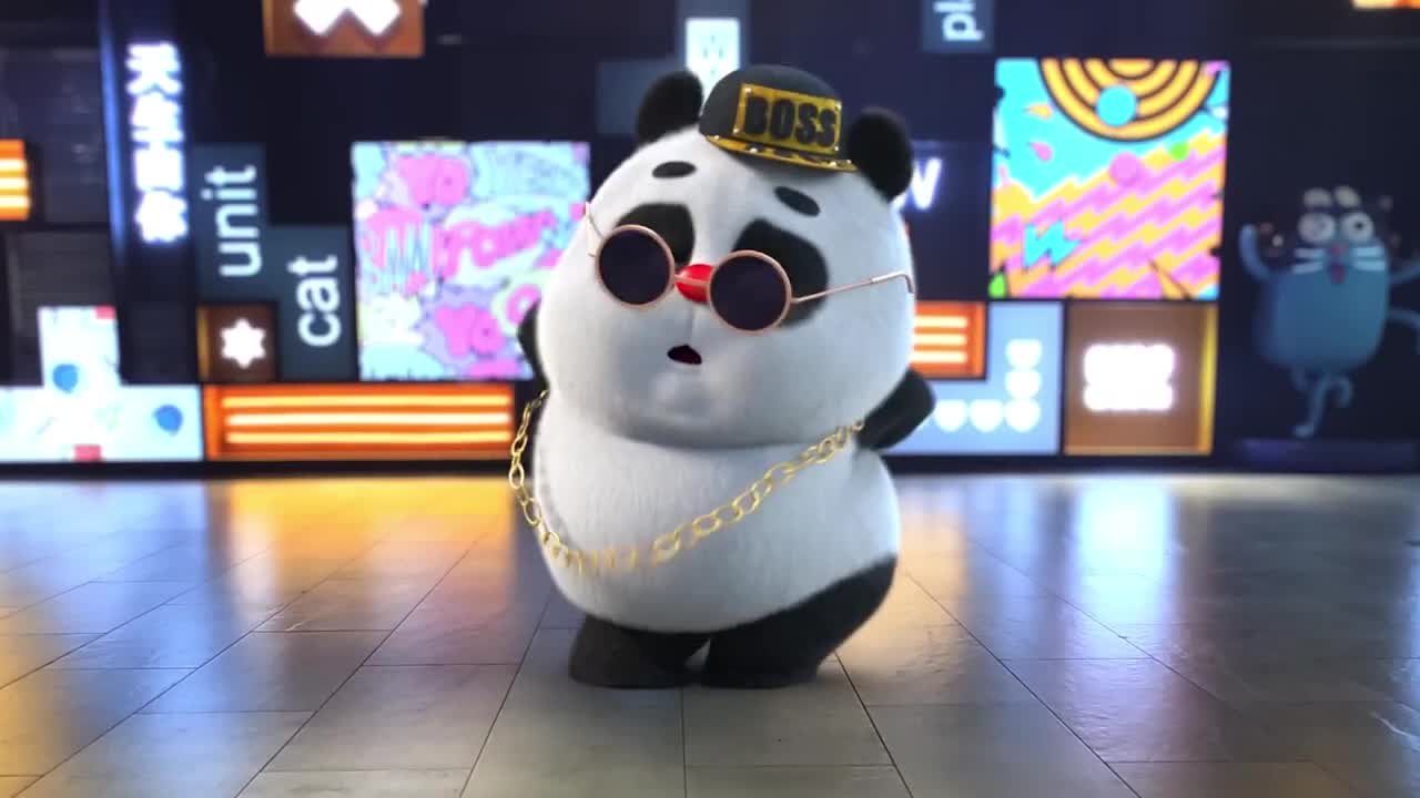 Bamboo Panda Chinese Animation Laugh and Happiness