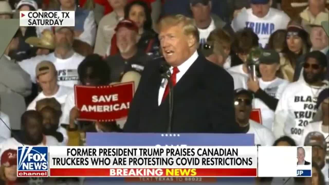 Donald Trump praises Canadian truckers who are protesting COVID restrictions