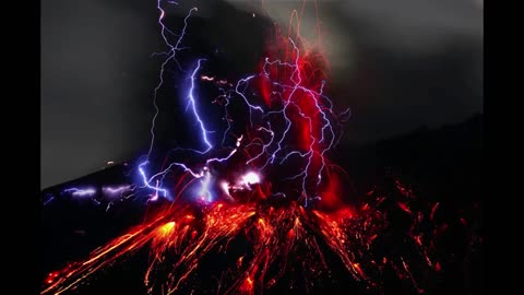 When lightning strikes and volcanic lightning