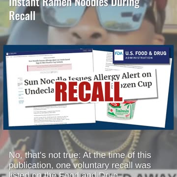 Fact Check: NO Evidence 'Five Children Passed Away' In U.S. From Instant Ramen Noodles During Recall