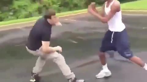 teen jogger takes on wrong White teen