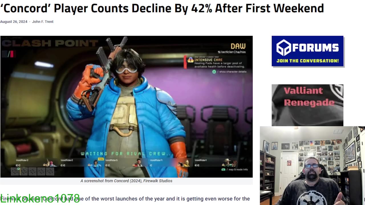 Concord game has lost 42 % of players after 1st weekend