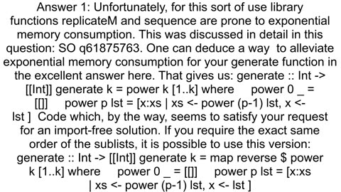 How to generate all possible matrices given a number n in Haskell