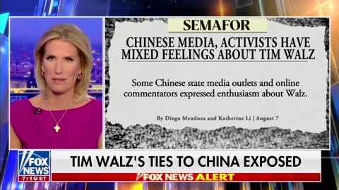 Semafor is reporting that Chinese state media outlets expressed enthusiasm about Tim Walz