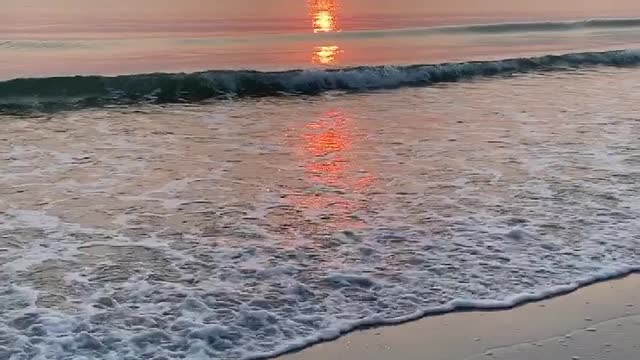 SUNSET IN SEA BEACH