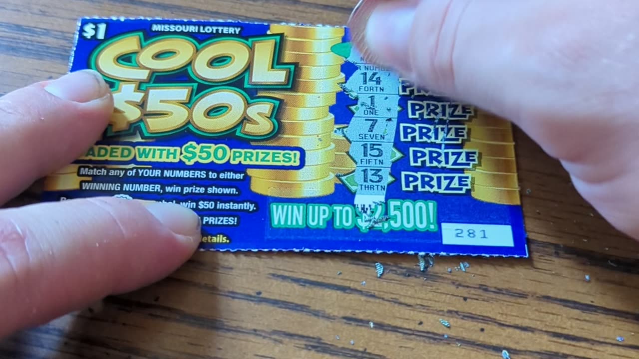 Will I win big . MO Lottery cool 50's