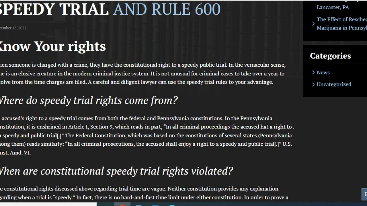 Pennsylvania Rule 600 The Right To A Speedy Trial For All Criminal Defendants