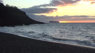 Makena, HI — One'uli Black Sand Beach - Sunset